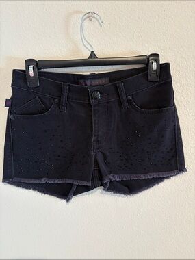 Rock & Republic 'Lolita' Black Jean shorts with black Rhinestones